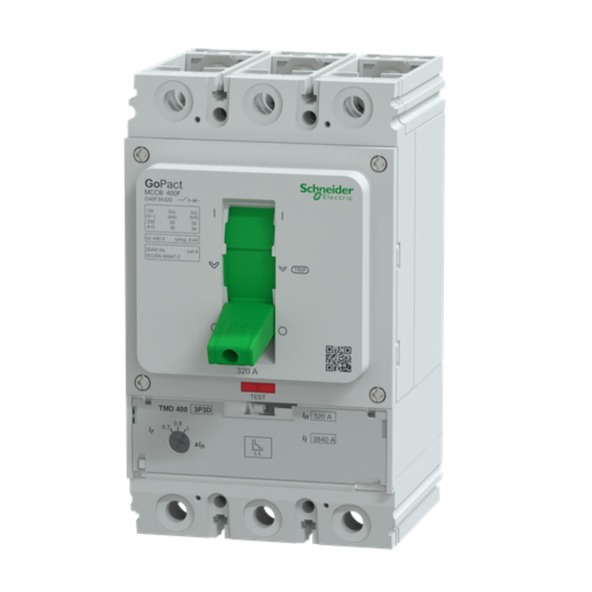 Disjuntor 3P Go Pact 320A 50Ka/220V-36Ka/380V G40F3A320 Schneider