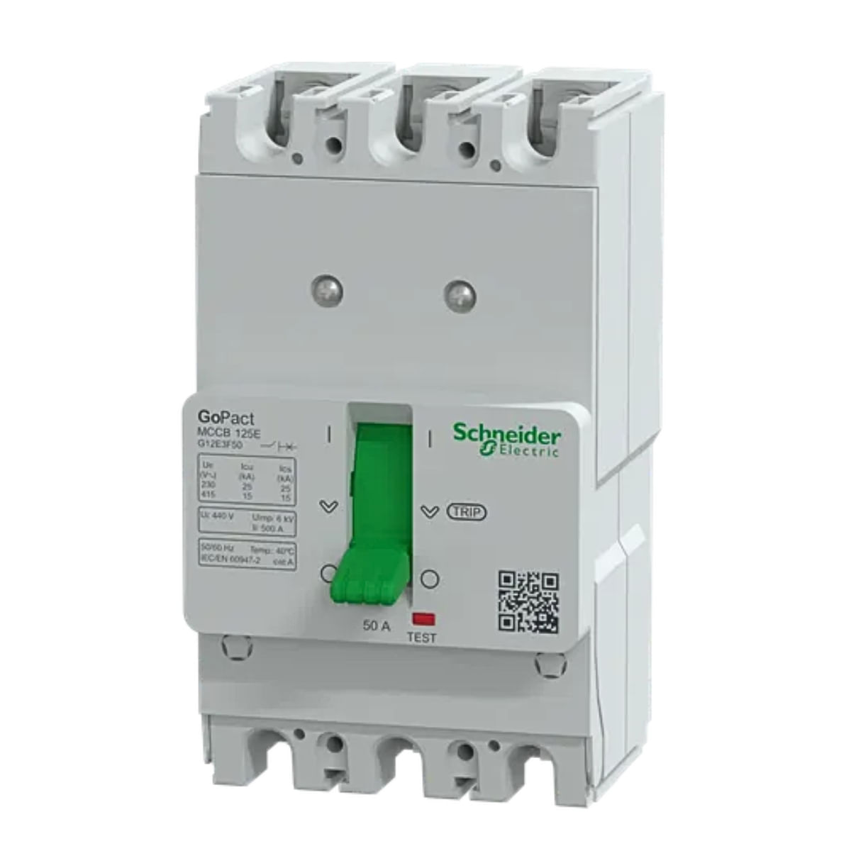 Disjuntor 3P Go Pact 50A 25Ka/220V-15Ka/380V Fixo G12E3F50 Schneider