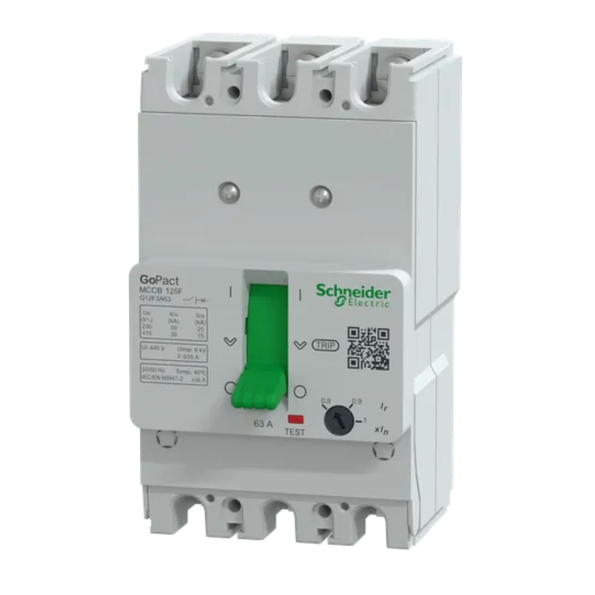 Disjuntor 3P Go Pact 63A 50Ka/220V-30Ka/380V G12F3A63 Schneider