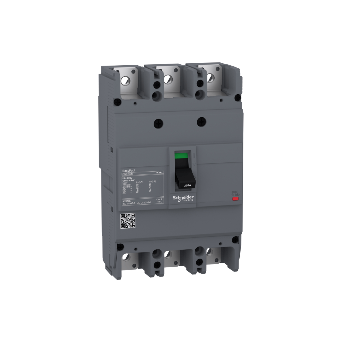 Disjuntor Caixa Moldada Tripolar 175a Ezc250n - Schneider