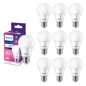 Kit 10 Lâmpadas LED Bulbo E27 9W 806lm 4000k A60 Philips