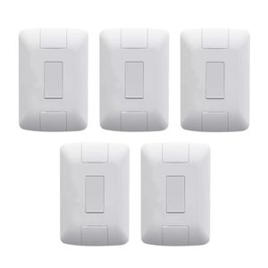 Kit 5 Conjuntos Interruptor Simples Branco Aria Tramontina