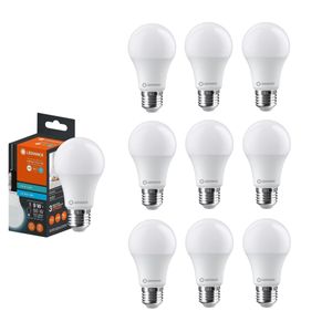 Kit 10 Lâmpadas LED Bulbo E-27 Bivolt 9W 806 Lúmens Ledvance