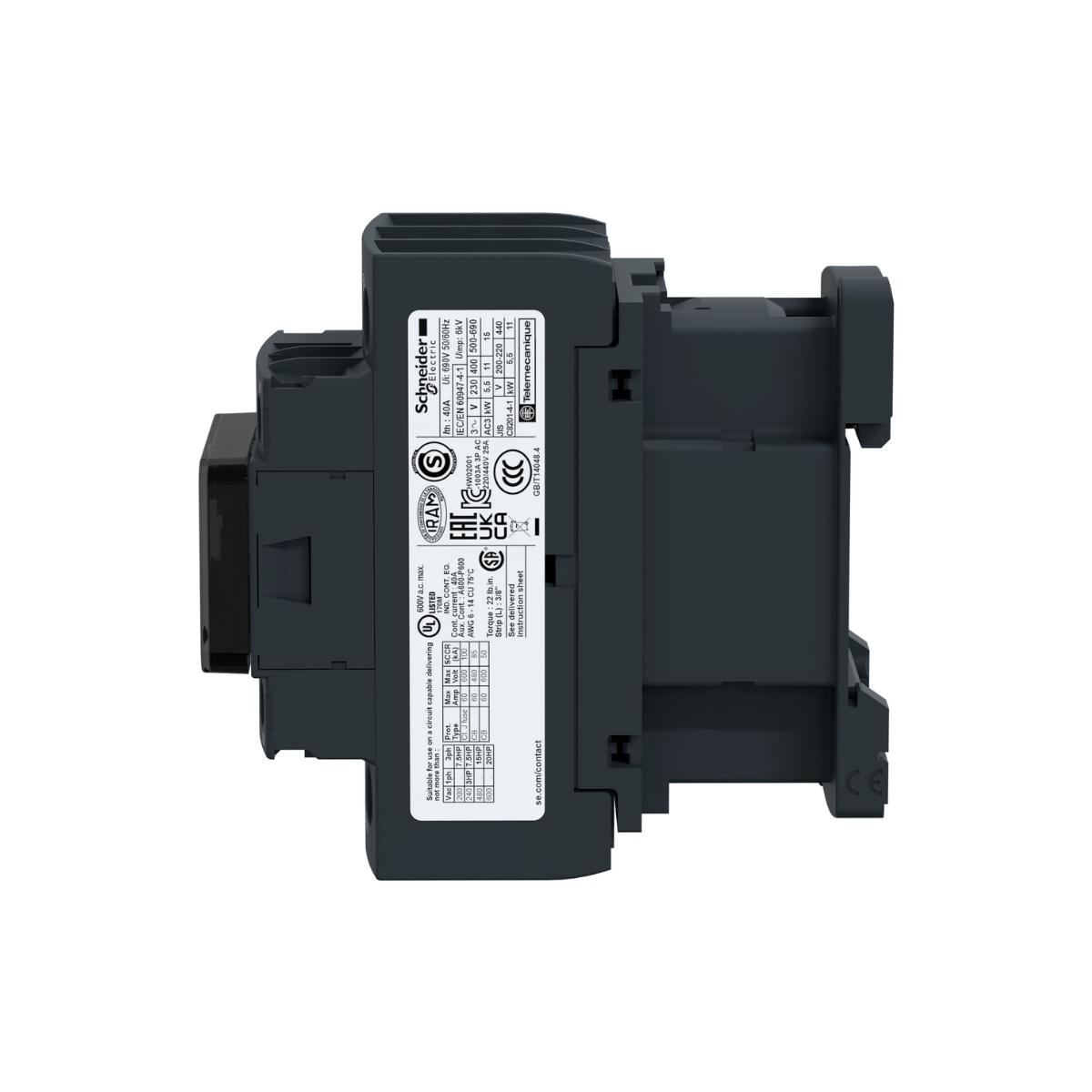 Schneider LC1D32B7 SCHNEIDER CONTACTOR 15KW 32A AC-3 3P 1N/O &amp; 1N/C AUX 24VAC COIL | Kempston