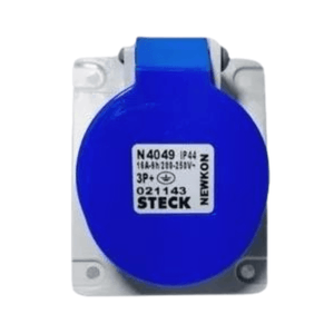 Tomada de Embutir Negativa 3 Pólos+T 16A-220/240V Azul 9H Sn-4049 Steck