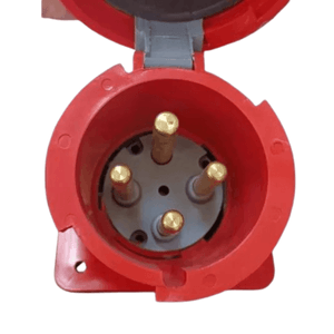 Tomada de Embutir Negativa 3 Pólos+T 63A-380/440V Vermelho Sn-4546 Steck