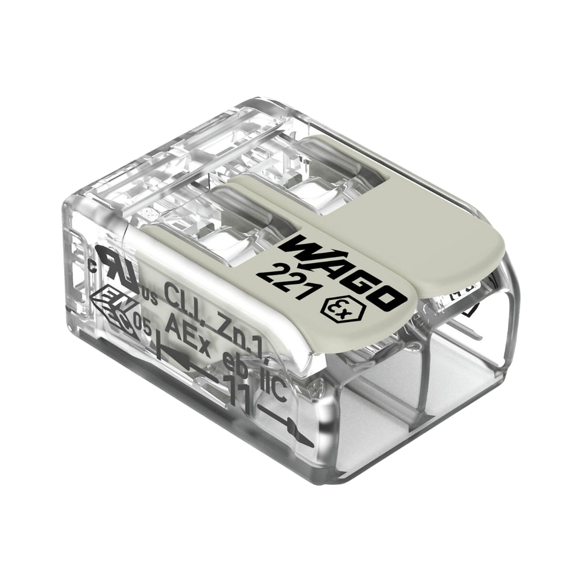 Conector Emenda EX Para Condutores 2 Pólos 24,5A 221-482 Wago