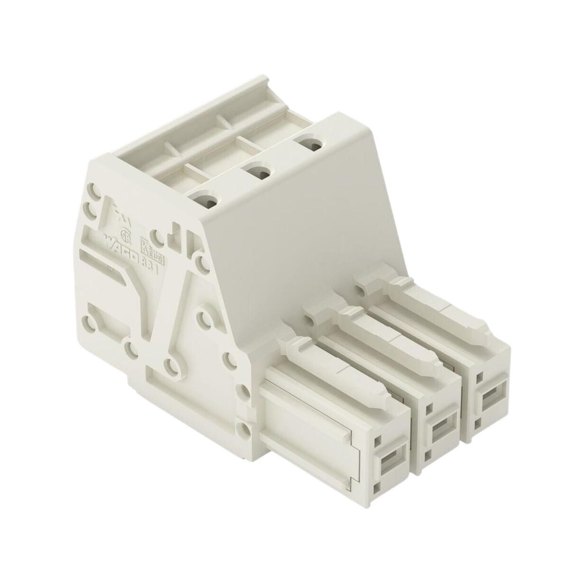 Plug Conector Fêmea 3 Pólos 0,5-10Mm 50A Cinza Claro Winsta 831-3103 ...