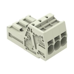 Plug Conector Macho 3 Pólos 0,5-10Mm 50A Cinza Claro Winsta 831-3203 Wago