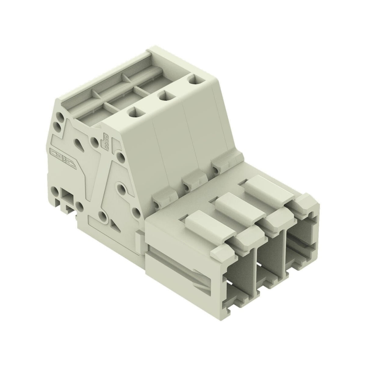 Plug Conector Macho 3 Pólos 0,5-10Mm 50A Cinza Claro Winsta 831-3203 ...
