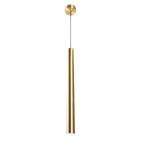 Pendente Cilíndrico Mini Dicróica Alumínio Dourado Ono 500mm Verssat Spotline