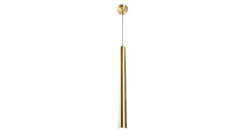 Pendente Cilíndrico Mini Dicróica Alumínio Dourado Ono 500mm Pendente Cilíndrico Mini Dicróica Alumínio Dourado Ono 500mm