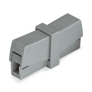 Conector De Emenda 2 Pólos Cinza Para Cabos 0,5 A 2,5Mm Flexível Ou Rígido Wago