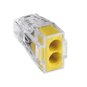 Conector De Emenda 2 Pólos Transparente Para Cabos 0,75 A 2,5Mm Semi-Rígido Ou Rígido Wago