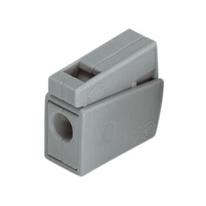 Conector De Emenda 1 Pólo Cinza Para Cabos 0,5 A 2,5Mm Semi-Rígido Ou Rígido Wago
