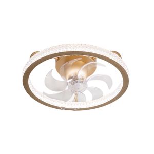 Ventilador de Teto Bivolt 3000K/4000K/6500K 40W Dourado Ops30258 Air Prisma Opus