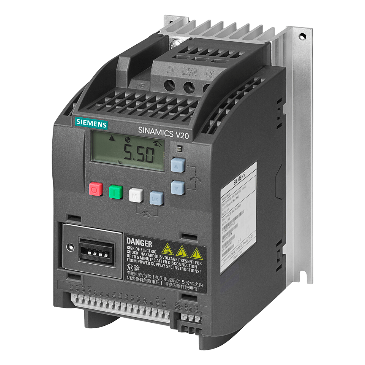 Inversor de Frequência 1,0Cv 380-480V 2,2A 0,75Kw V20 6Sl3210