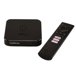 Smart Box Para TV Preto Izi Play Comando de Voz 4143010 Intelbras