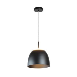 Pendente Led 12W 3000K Luz Amarela Bivolt Preta Ay128111 Helio Ayla