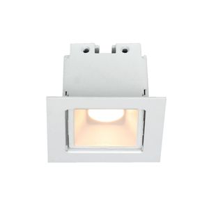 Luminária de Embutir Quadrada 2W Led 3000K Luz Amarela Bivolt Branca Ay188042 Pandora Ayla