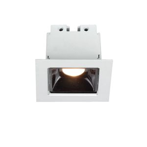 Luminária de Embutir Quadrada 2W Led 3000K Luz Amarela Bivolt Branca/Preta Ay188044 Pandora Ayla
