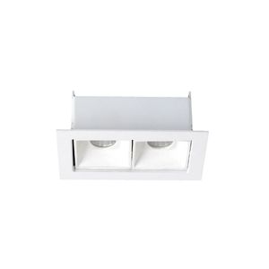 Luminária de Embutir Retangular 4W 2 Leds 3000K Luz Amarela Bivolt Branca Ay188046 Pandora Ayla