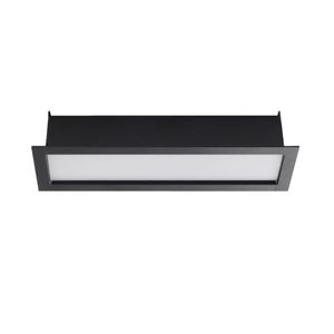 Luminária de Embutir Retangular 10W Led 3000K Luz Amarela Bivolt Preta Com Difusor Ay188109 Pandora Ayla