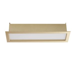 Luminária de Embutir Retangular 10W Led 3000K Luz Amarela Bivolt Dourada Com Difusor Ay188110 Pandora Ayla