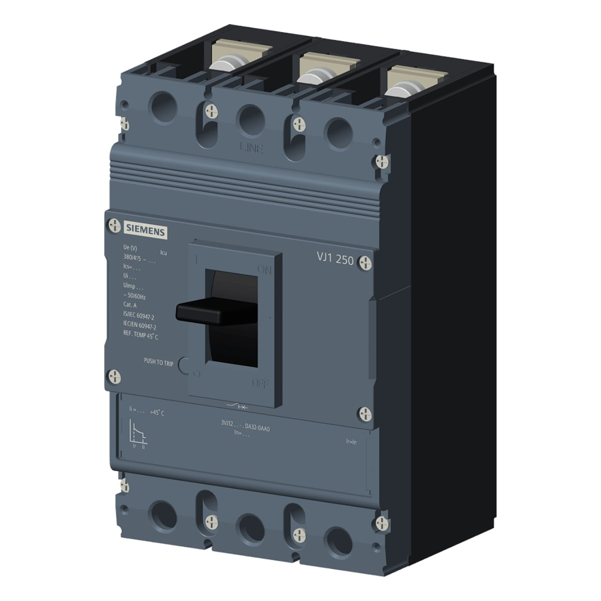 Disjuntor Caixa Moldada Tripolar 25-32A 25Ka 380V 3VJ11033DB320AA0 Siemens