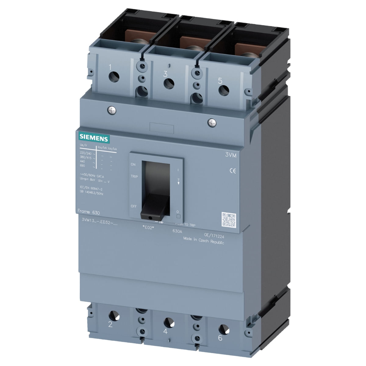 Disjuntor Caixa Moldada Tripolar 415Vca 320A 36Ka 380V 3VM1332