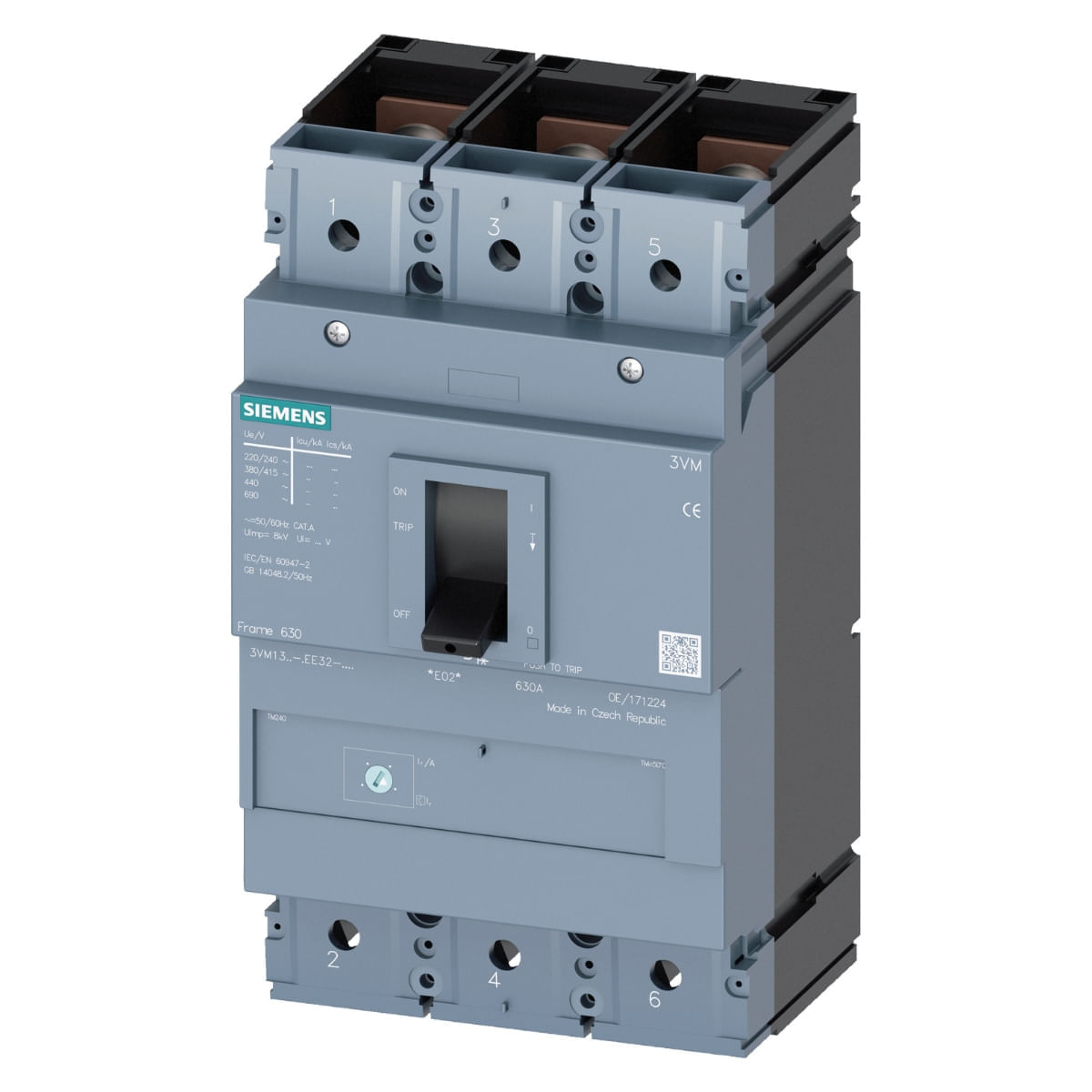 Disjuntor Caixa Moldada Tripolar 220-320A 36Ka 380V 3VM13324EE320AA0 Siemens