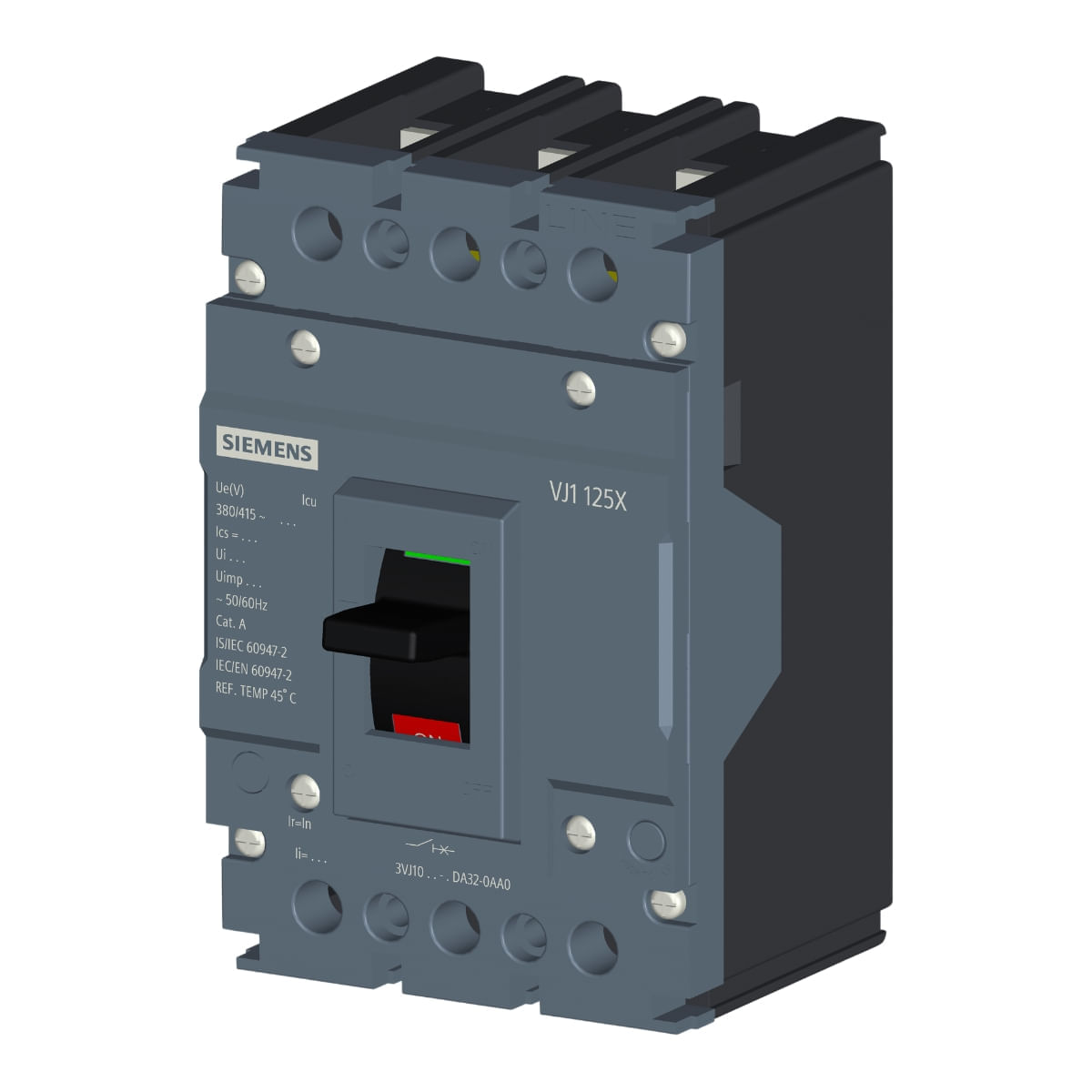 Disjuntor Caixa Moldada Tripolar 63A 18Ka 380V 3VJ10061DA320AA0 Siemens