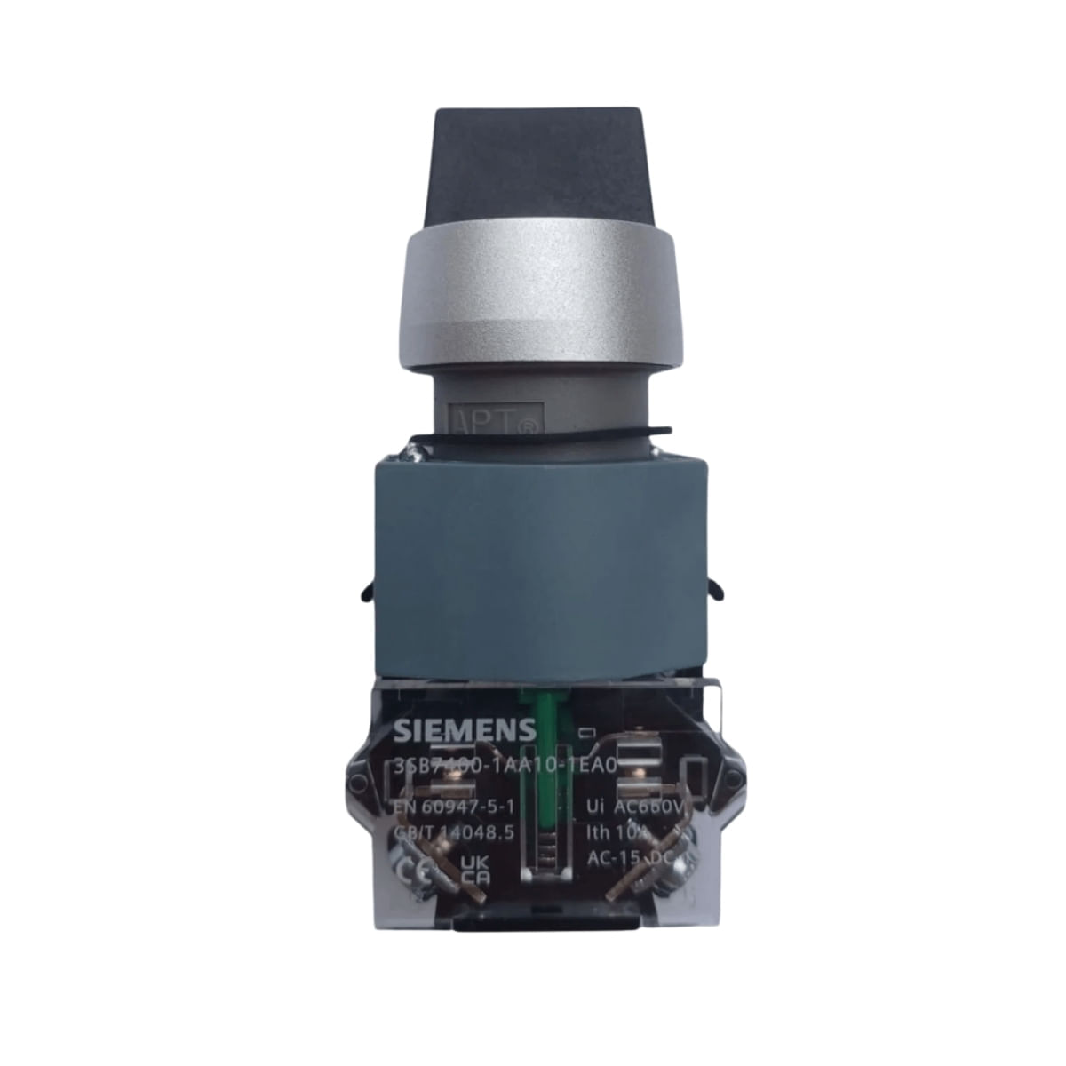 Comutador 3 Posições Plástico 22Mm 2Na Preto Com Retenção 3Sb71302Al101Na0 Siemens