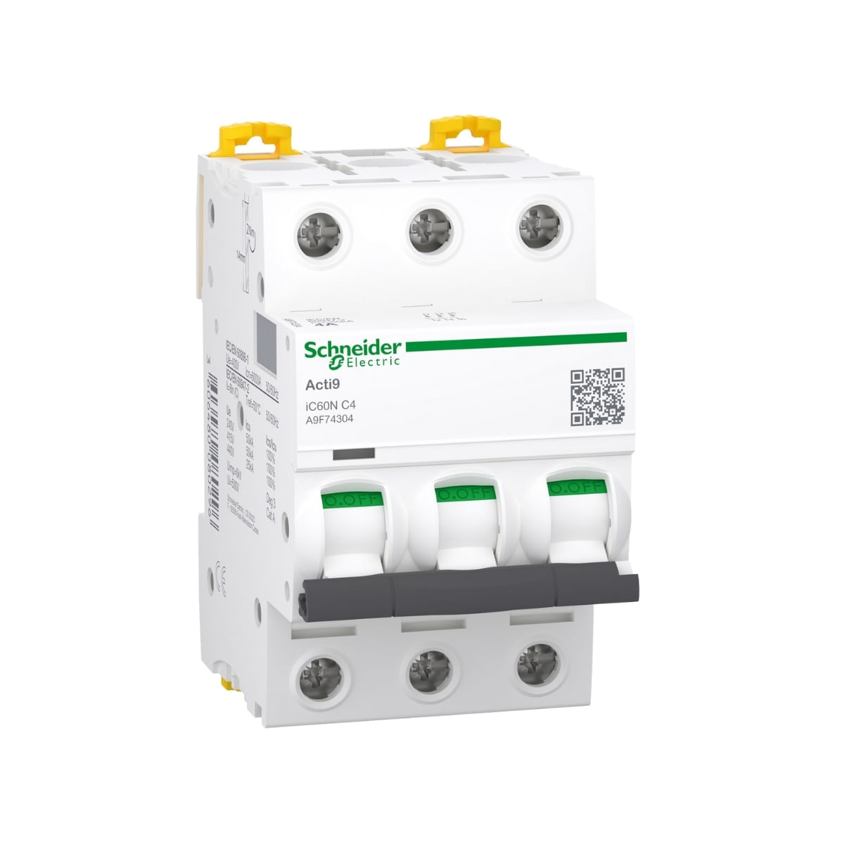 Disjuntor 3P 4A C 20Ka 230V Acti9 Ic60N A9F74304-Br Schneider