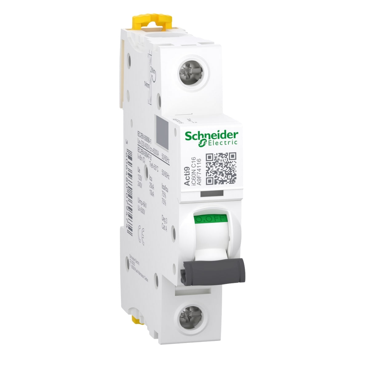 Disjuntor 1P 6A C 10Ka 230V Acti9 Ic60N A9F74106-Br Schneider