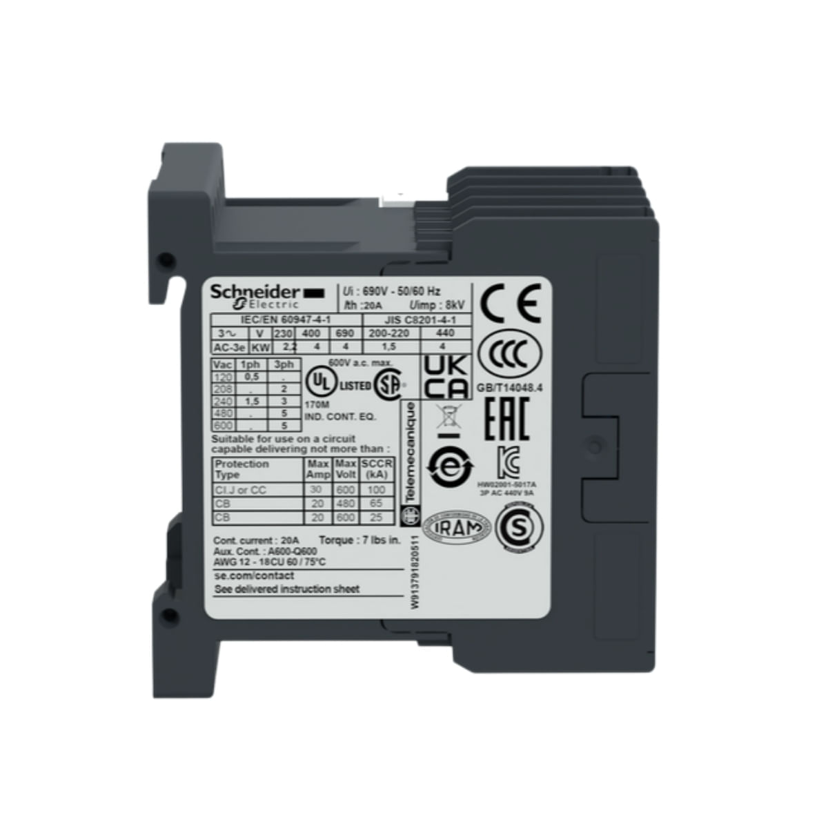 Encontraproduto.com.br - Contator 3P Mini 9A 24Vcc 1Nf Lp4-K0901Bw3 Schneider