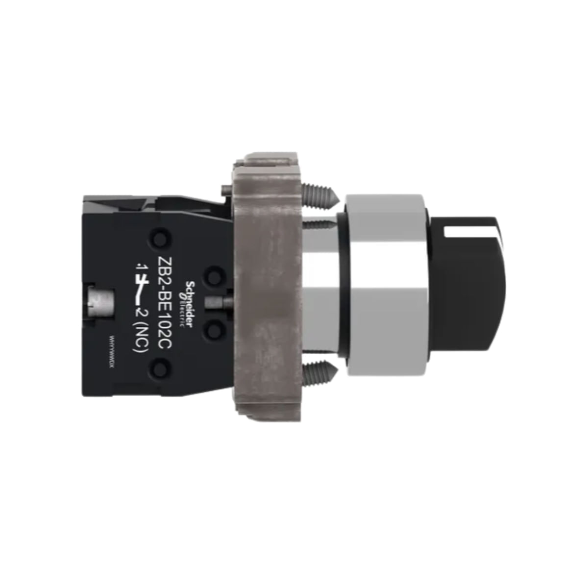 Encontraproduto.com.br - Comutador 2 Posições 22Mm Metálico 1Na Manopla Curta Retorno Mola Xb2Bd41C Schneider