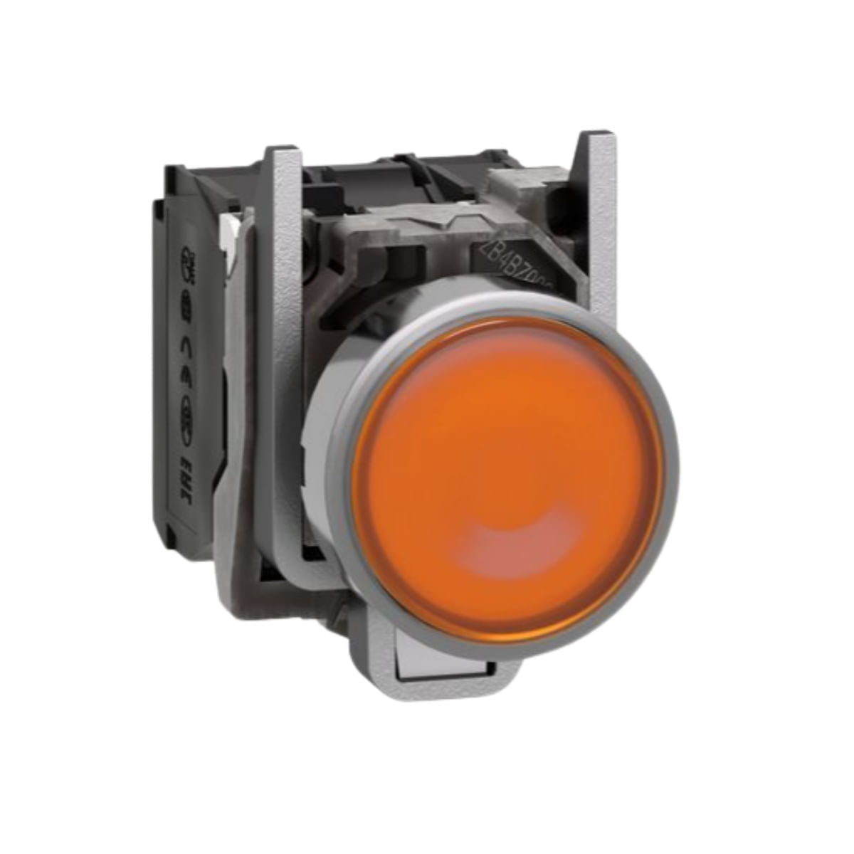 Botão 22Mm Metálico Luminoso Led Laranja 240V 1Na+1Nf Xb4Bw35G5 (D) Schneider