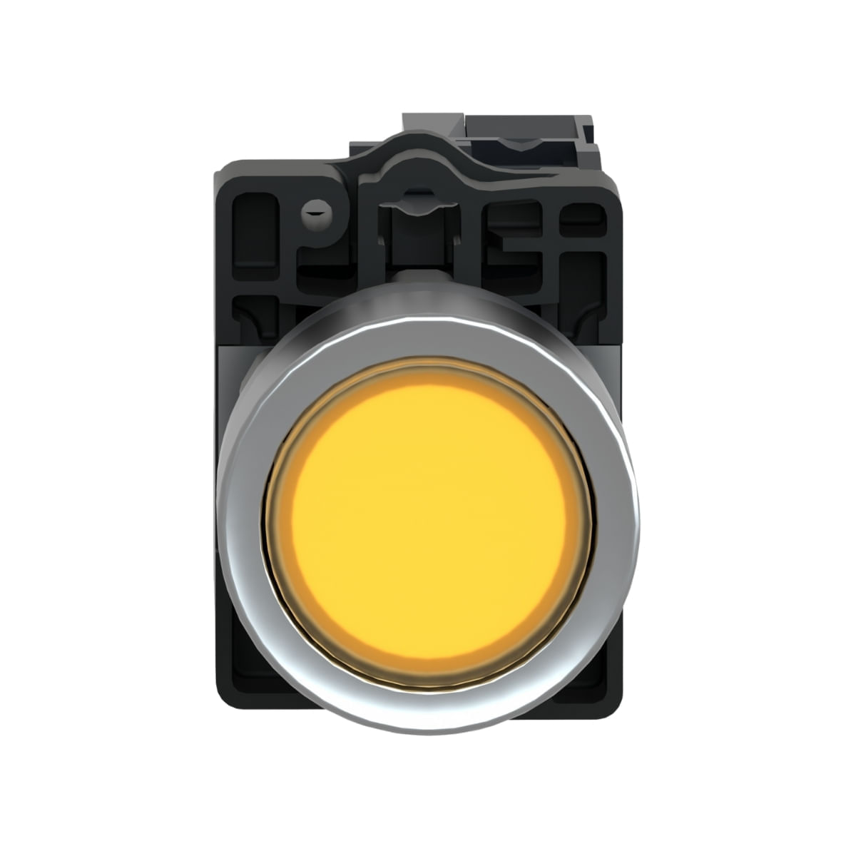 Botão 22Mm 1Na Led 220V Amarelo Iluminado Xa2Ew35M1 Plástico Schneider
