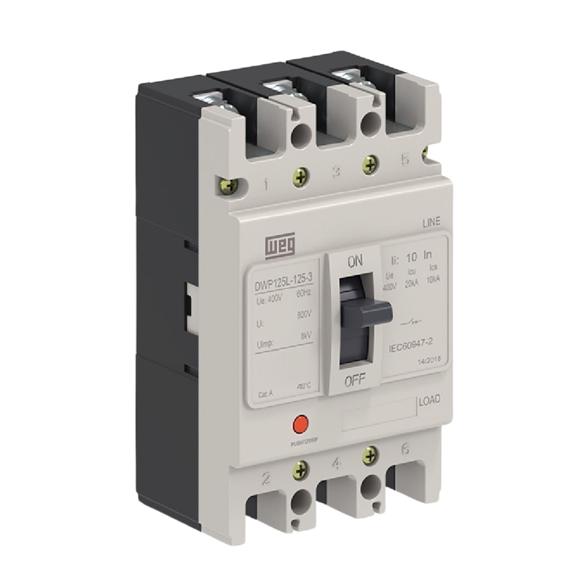 Disjuntor 3P 150A 20Ka 380V Dwp250L1503 14256834 Weg | ANDRA