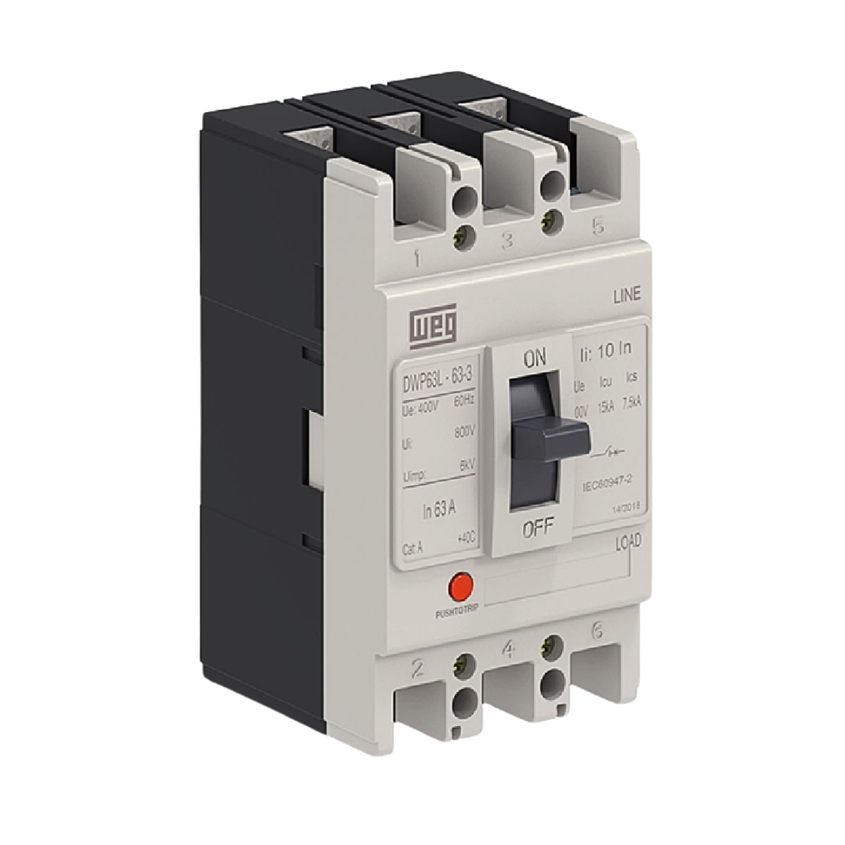 Disjuntor 3P 63A 15Ka 380V Dwp63L633 14256727 Weg | ANDRA