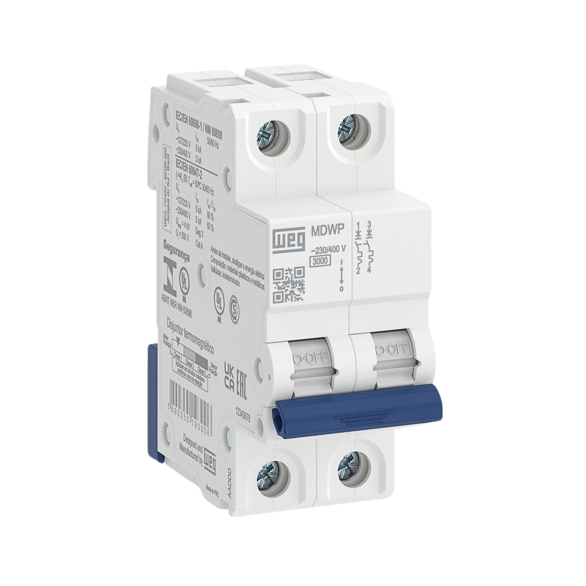 Disjuntor 2P 25A C 3Ka 230V MdwpC252 15265725 Weg | ANDRA