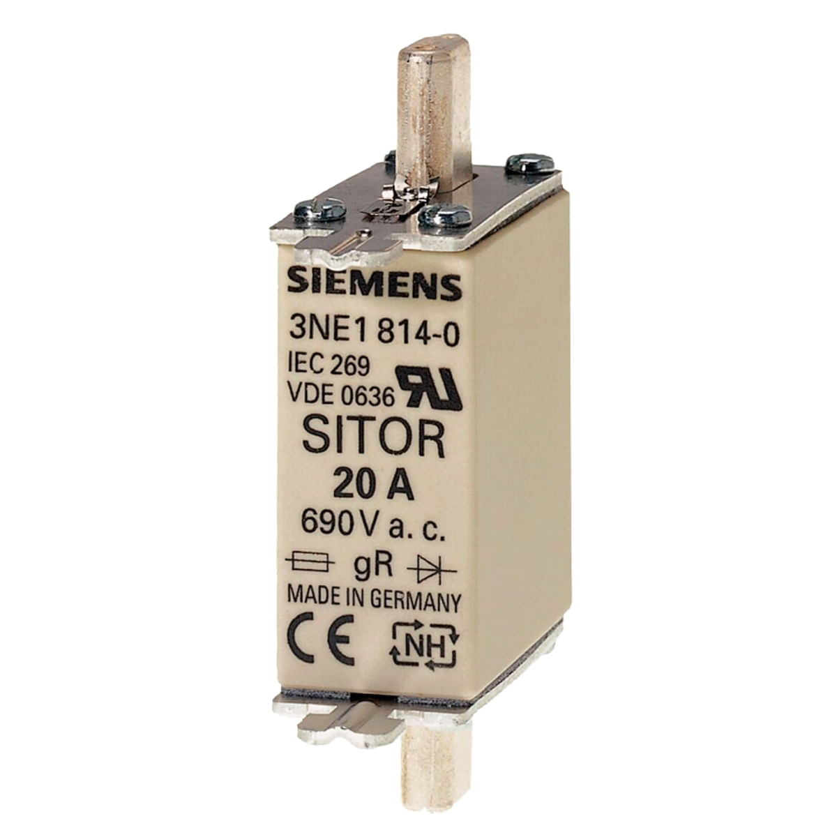 Fusível Sitor T000 63A 690V 3Ne1818-0 Siemens | ANDRA