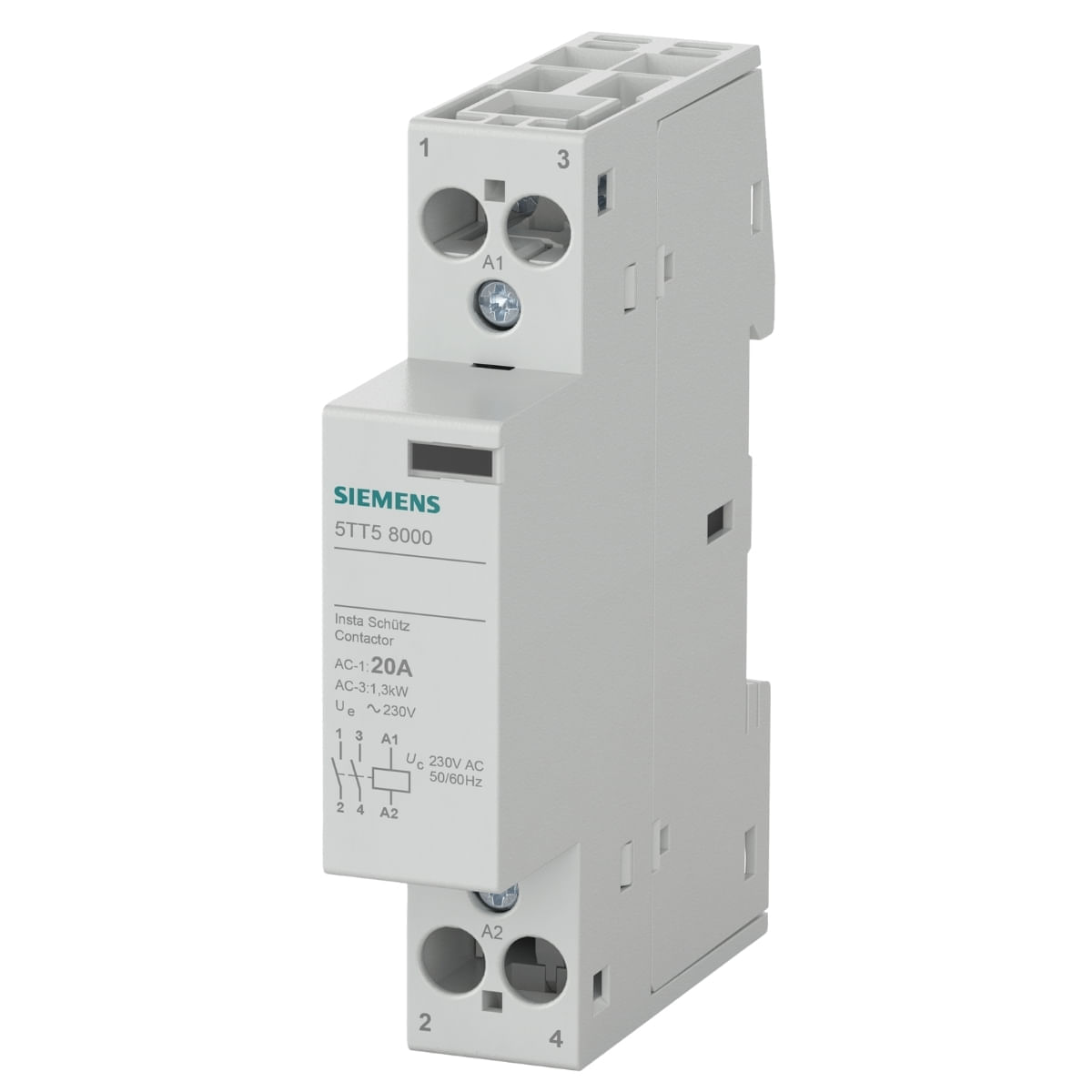 Contator Modular 20a 230v 2na 5tt5 800-0 Siemens 