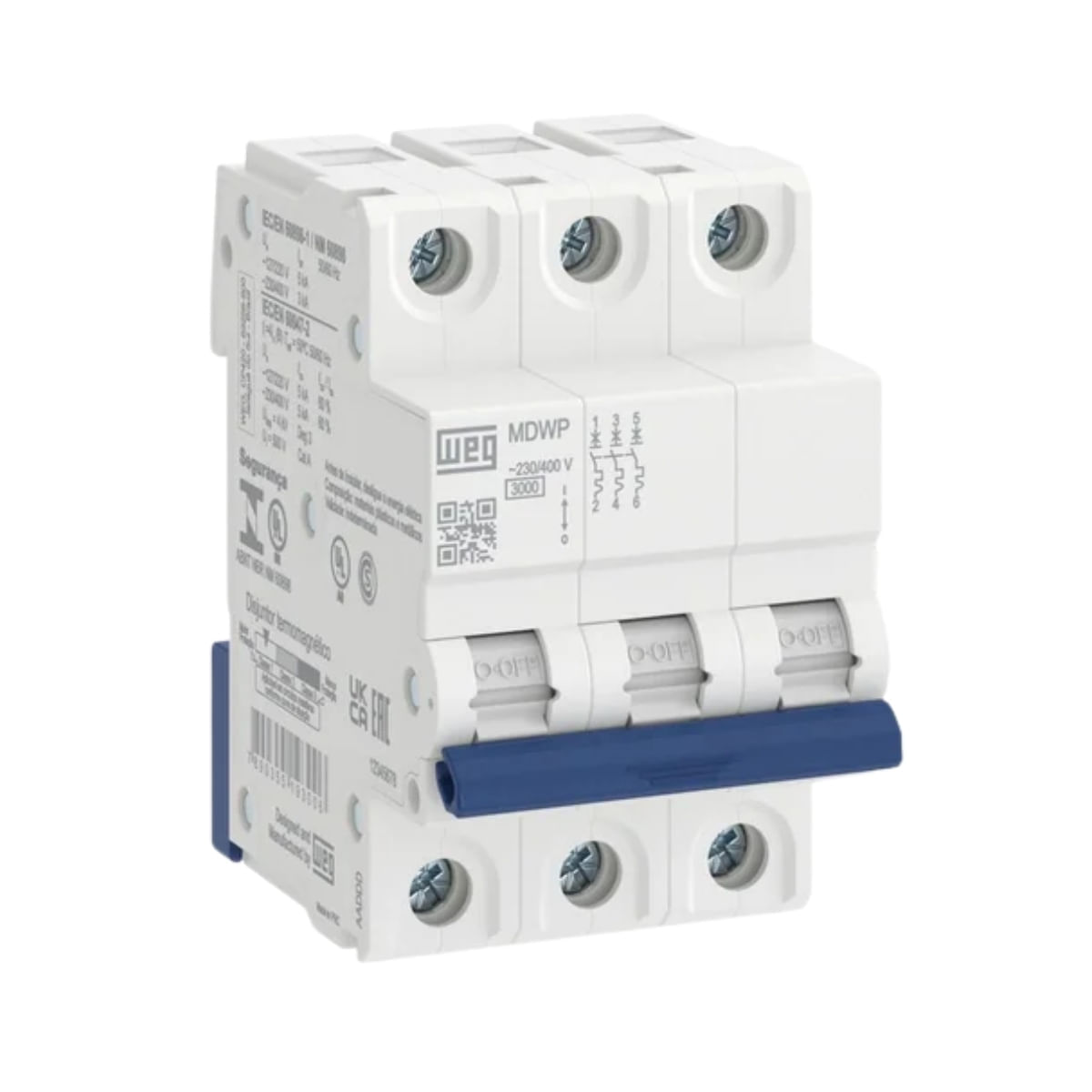 Disjuntor 3P 40A C 3Ka 230V MdwpC403 15265764 Weg | ANDRA