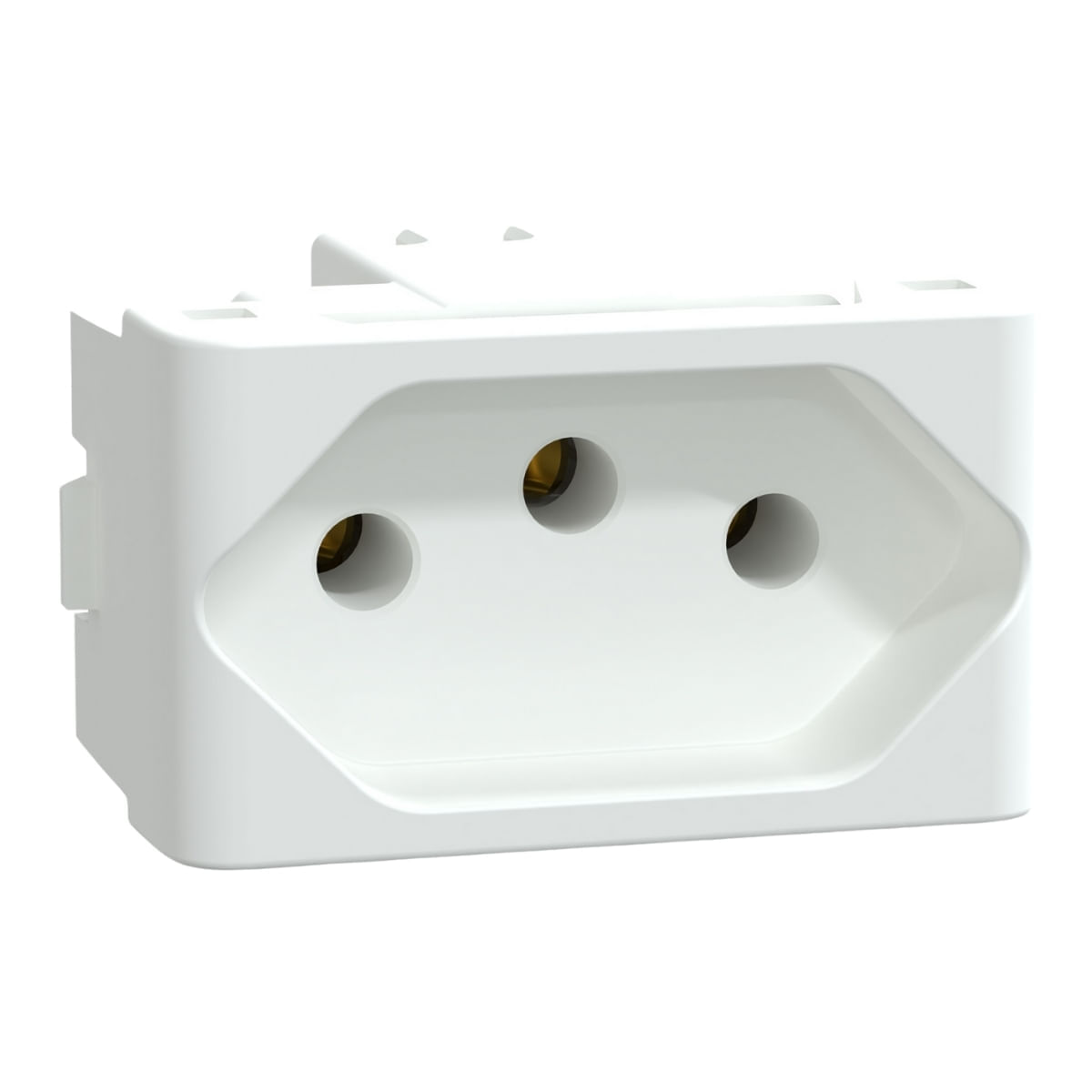 Módulo Tomada 2P+T 10A-250V Pb S401107 Branco Fosco Lunare Up Schneider