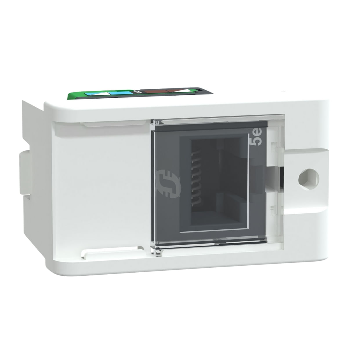 Módulo Tomada Informática Rj45 8 Fios Cat5E S402307 Branco Fosco Lunare Up Schneider