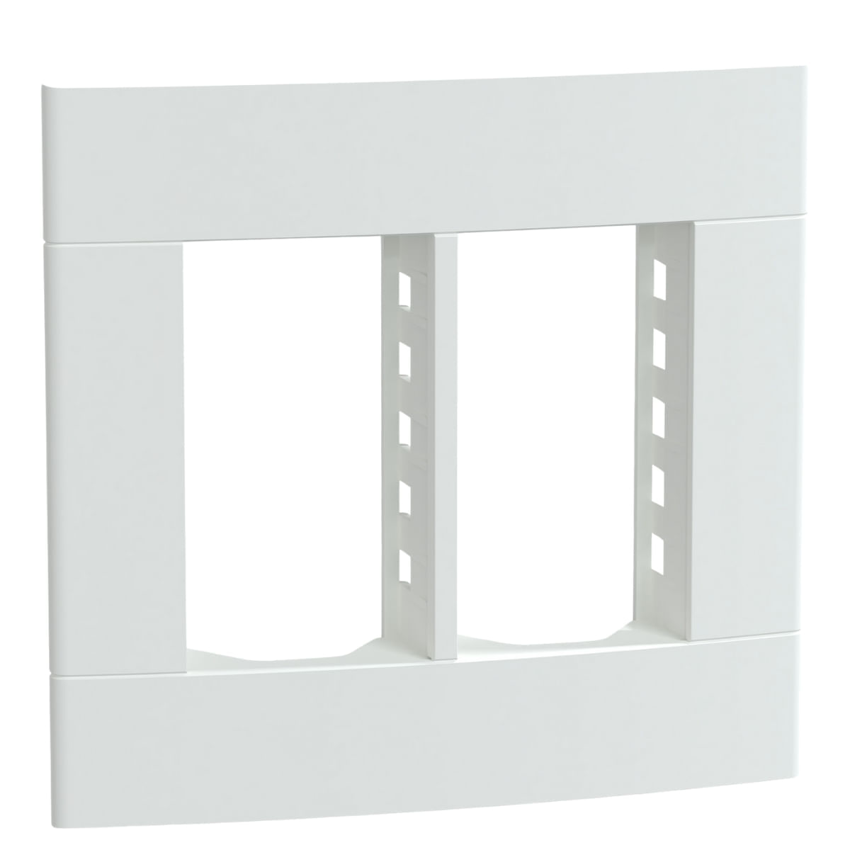 Placa 4X4 Para 3+3 Módulo+Suporte S421467 Branco Fosco Lunare Up Schneider