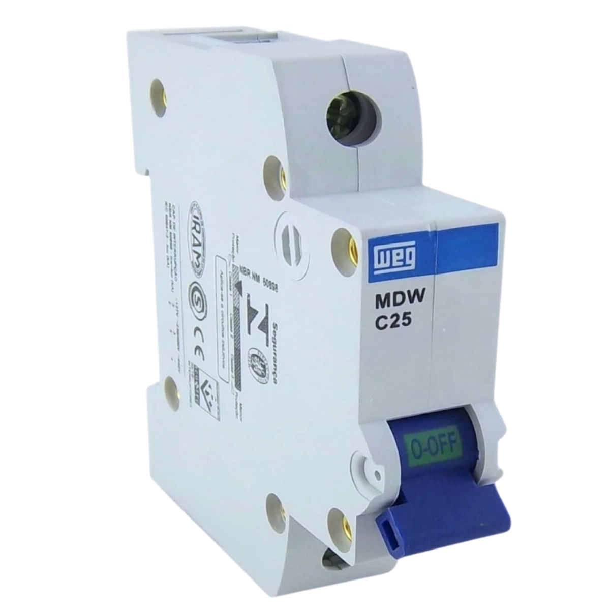 Disjuntor 1P 25A Curva C 3KA 230V MDW-C25-1 10076429 Weg | ANDRA Disjuntor 1P 25A Curva C 3KA 230V MDW-C25-1 10076429 Weg | ANDRA