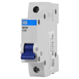 Disjuntor 1P 20A Curva C 3KA 230V MDW-C20-1 10076421 Weg